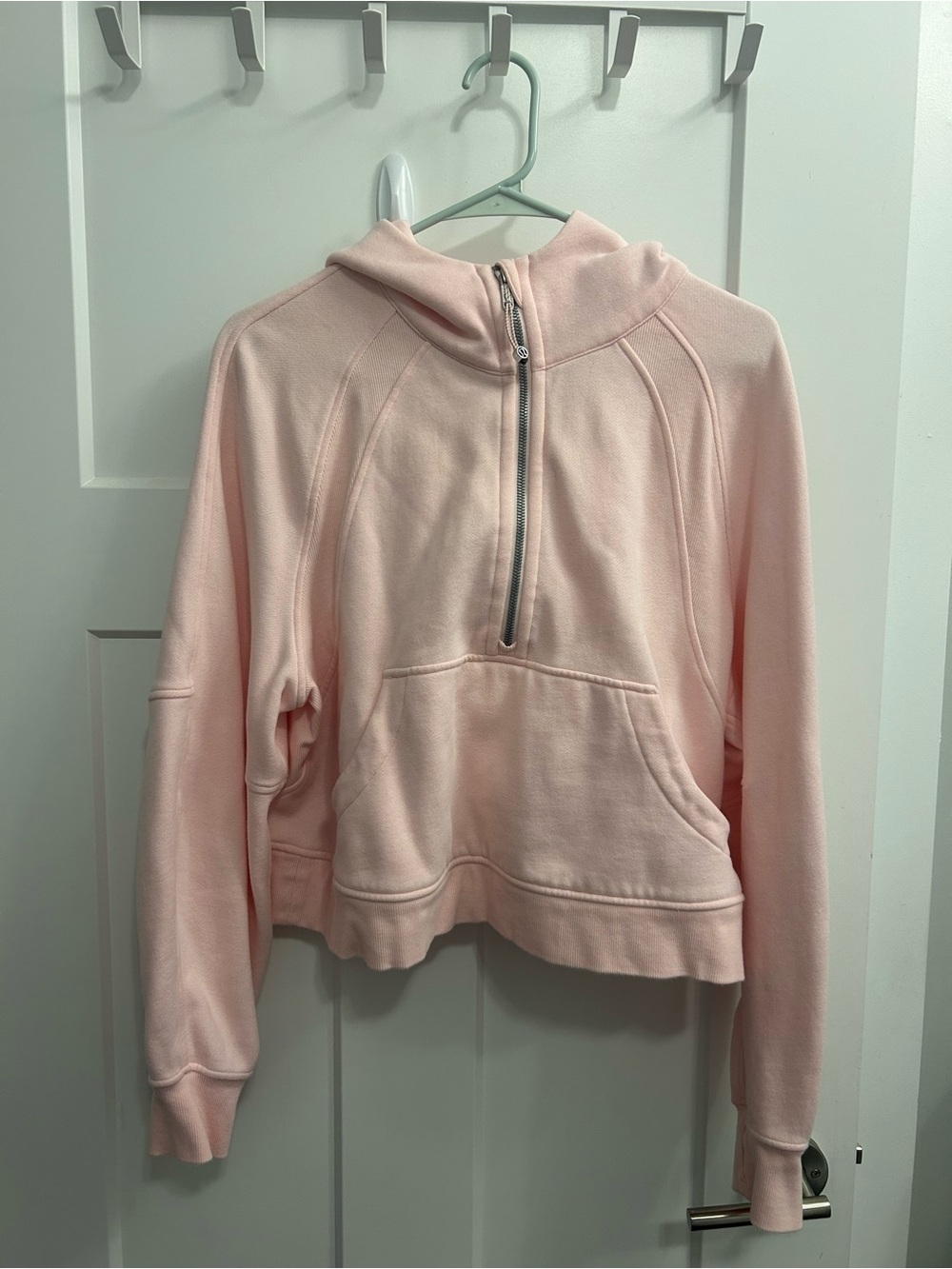 lululemon athletica Light Pink Half-Zip Pullover Hoodie
